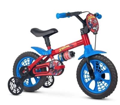 4 - Bicicleta Infantil Homem Aranha NATHOR