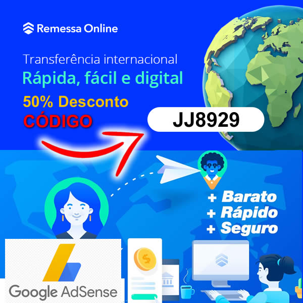 Remessa Online - 50% de desconto no custo da primeira transferência