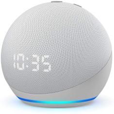 Smart Speaker Amazon Echo Dot (4ª geração) com relógio