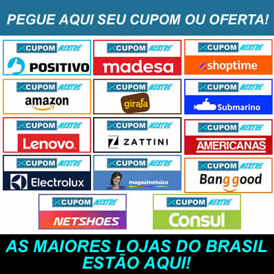 Cupons e Descontos de todas as lojas do Brasil