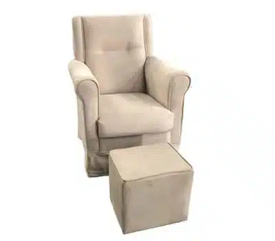 3 - Poltrona de Amamentação com Balanço e Puff Pamela FRATELLO