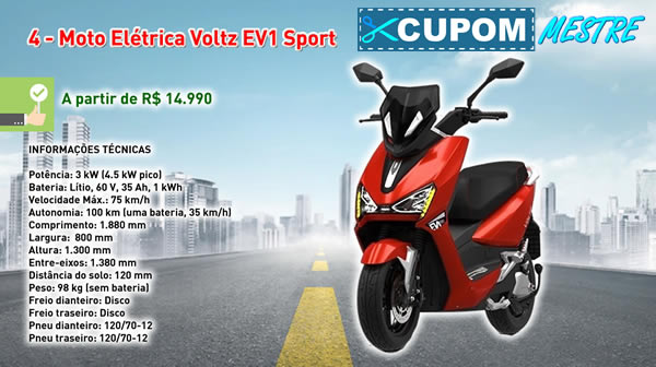 4 - Moto Elétrica Voltz EV1 Sport