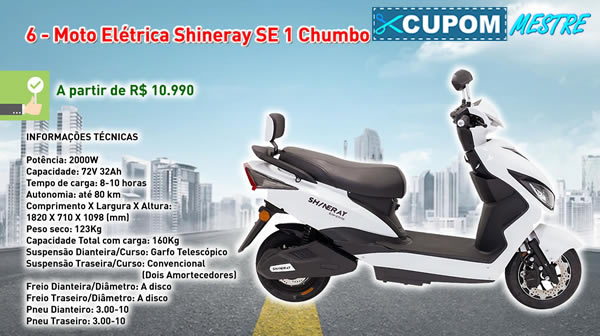 6 - Moto Elétrica Shineray SE 1 Chumbo