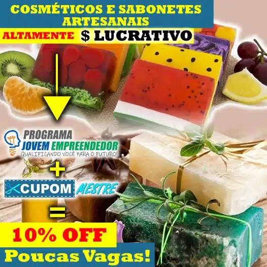 cursos Corte de Cosmeticos e Sabonetes Artesanais Faça em Casa