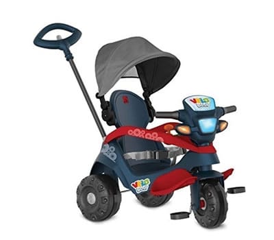 2 - Triciclo de Passeio Infantil Bandeirante Velobaby