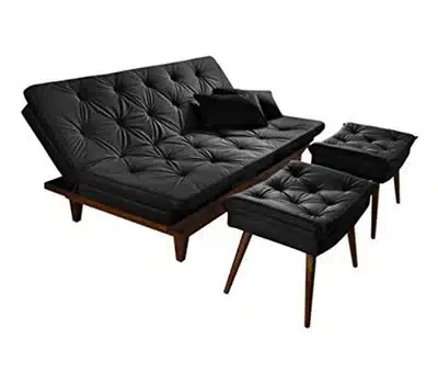 1 - Sofá-Cama Casal 3 Lugares Caribe ESSENCIAL ESTOFADOS