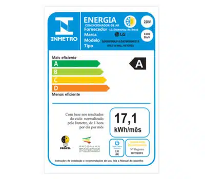 Selo Procel A do Ar Condicionado Quente e Frio