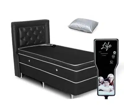 1 - Colchão Magnético Solteiro LIFEMAG Massageador Terapêutico All Black