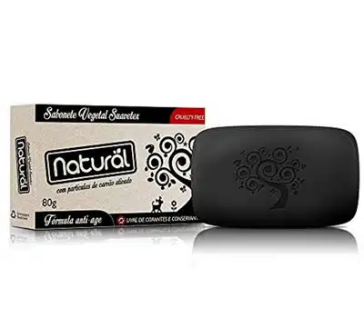 3 - Sabonete em Barra ORGÂNICO NATURAL Natural com Carvão Ativado 