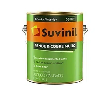 1 - Tinta Acrílica para Parede Rende e Cobre Muito SUVINIL