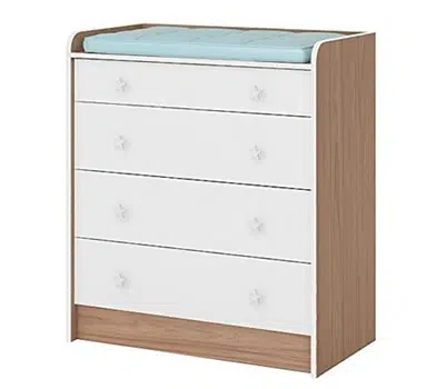 5 - Cômoda para Bebê com Trocador Doce Sonho QMOVI