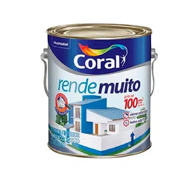 6 - Tinta Acrílica para Parede Rende Muito CORAL