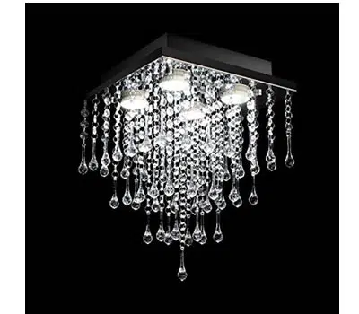 8 - Lustre para Sala Quadrado Pirâmide Sintra HUNTER TRADE