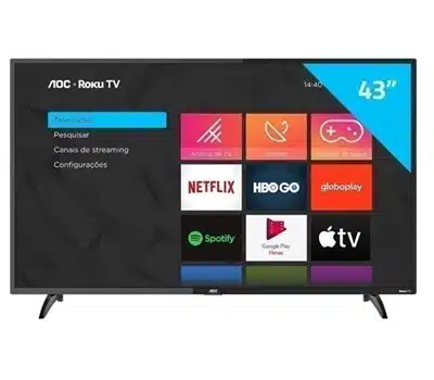 8 - Smart TV 43" AOC Série 5195 Roku TV43S5195/78