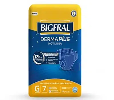 6 - Fralda Geriátrica BIGFRAL Derma Plus Noturna