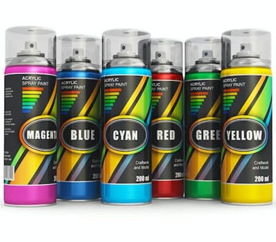 Tipos de Cores das Tintas Spray