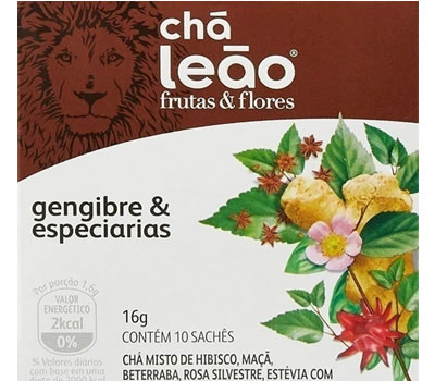 10 - Chá Premium Gengibre com Especiarias LEÃO