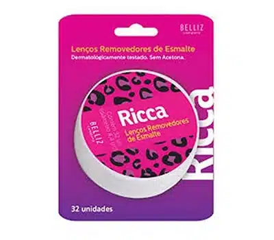 3 - Lenço Umedecido Removedor de Esmalte RICCA