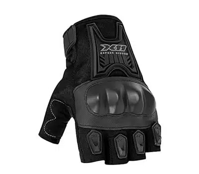 6 - Luva para Moto Blackout 2 Meio Dedo X11