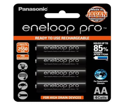 5 - Pilha Recarregável AA Eneloop Pro PANASONIC