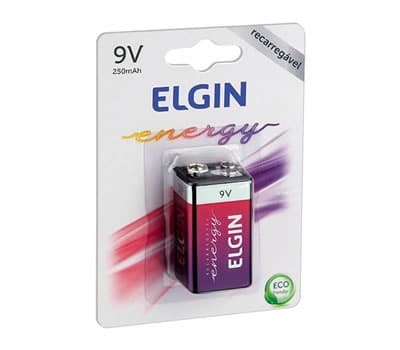 6 - Bateria Recarregável 9V ELGIN