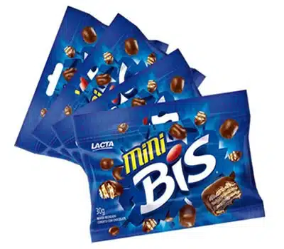 MINI BIS História do chocolate BIS da Lacta