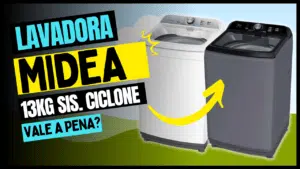 Lavadora de Roupas 13kg Midea com sistema ciclone