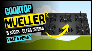 Cooktop Mueller 5 bocas Ultra Chama Preto