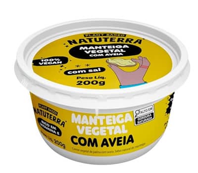 2 - Manteiga Vegetal com Aveia NATUTERRA