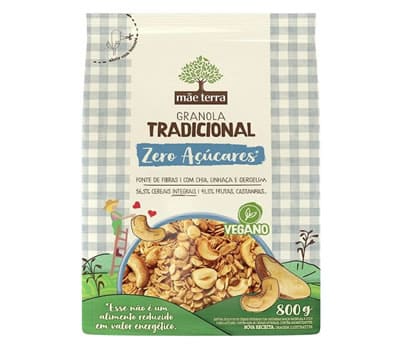 1 - Granola Tradicional Zero Açúcares MÃE TERRA