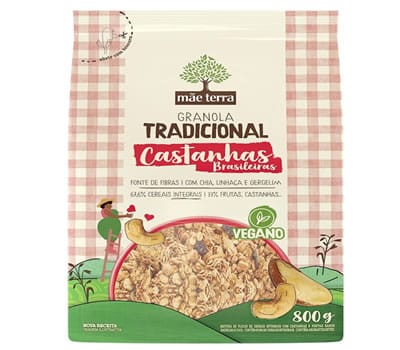 3 - Granola Tradicional com Castanhas Brasileiras MÃE TERRA