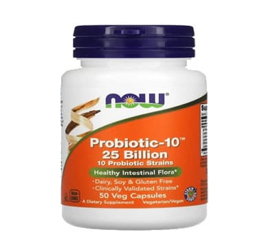 5 - Probiotic-10™ 25 Bilhões NOW FOODS