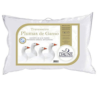 7 - DAUNE Travesseiro Plumas de Ganso