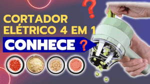 Cortador de Legumes Elétrico 4 em 1