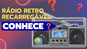 Rádio Retro Portátil Recarregável