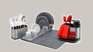 Escorredor Louças Com Tapete Microfibra