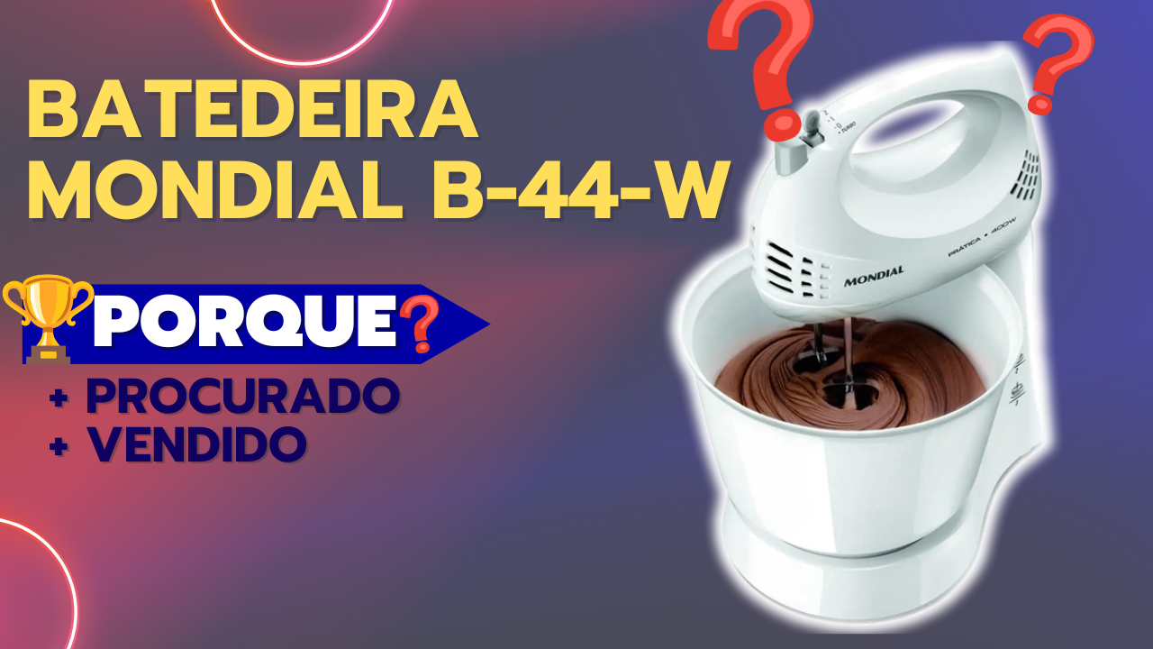 Batedeira 400W Mondial Prática B44-W 3