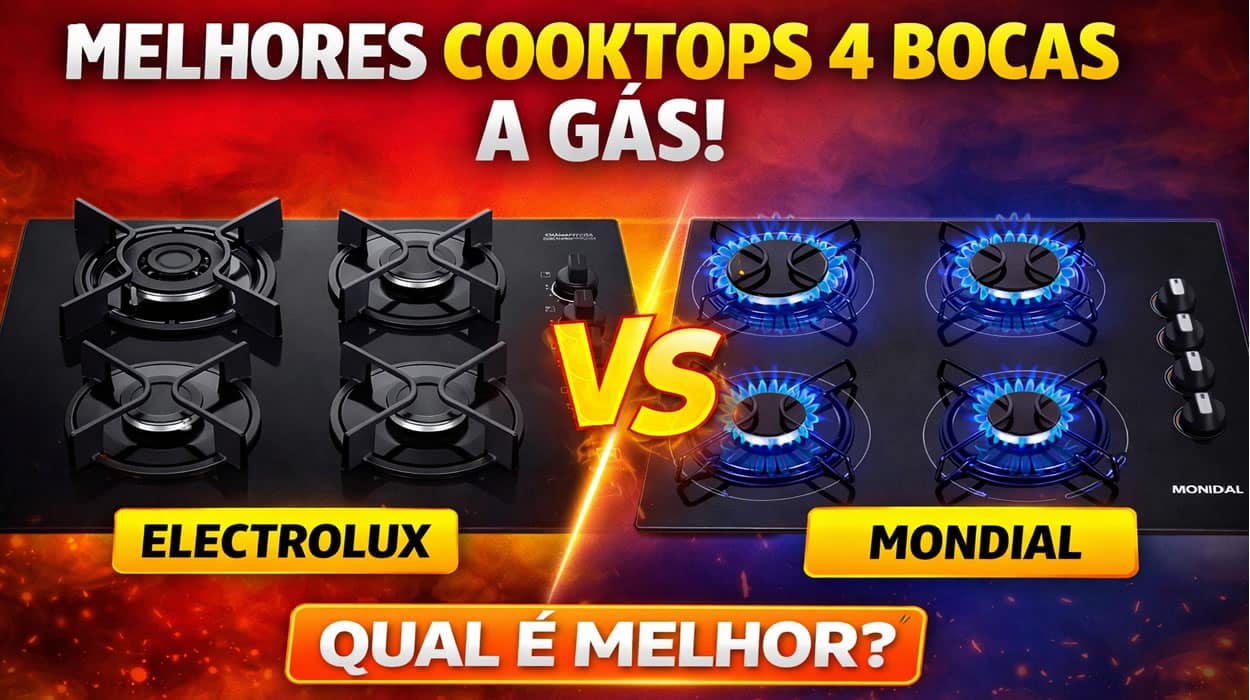 Melhores cooktops 4 bocas a gás Electrolux ou Mondial
